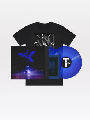 Kite on Ice 2x12" Bundle: Vinyl (transparent blue), t-shirt (black)