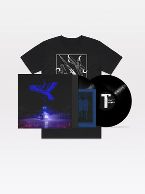 Kite on Ice 2x12" Bundle: Vinyl (black), t-shirt (black)