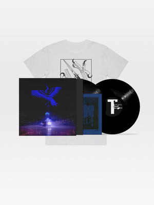 Kite on Ice 2x12" Bundle: Vinyl (black), t-shirt (white)